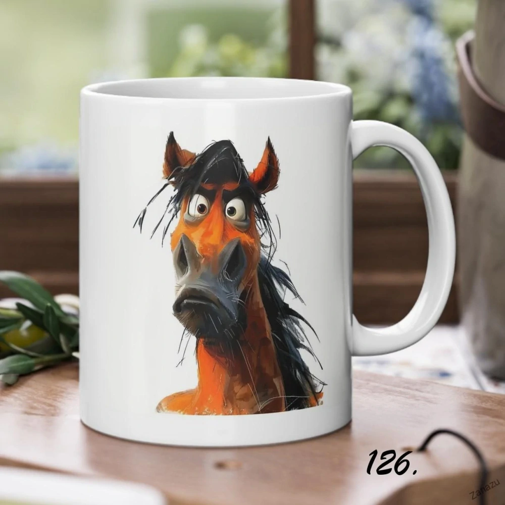Keramický hrnek kůň