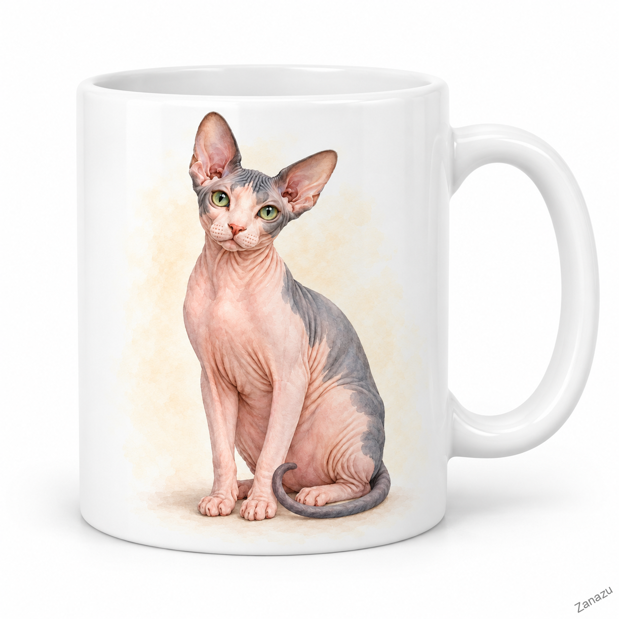 Keramický hrnek s kočkou Sphynx
