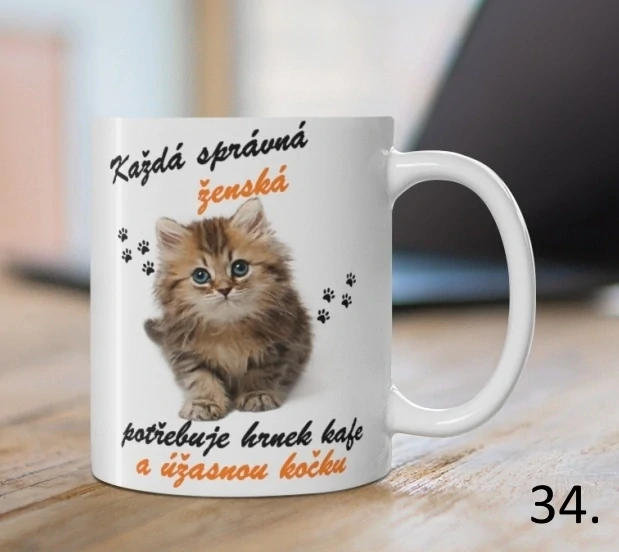 Keramický hrnek s kočkami