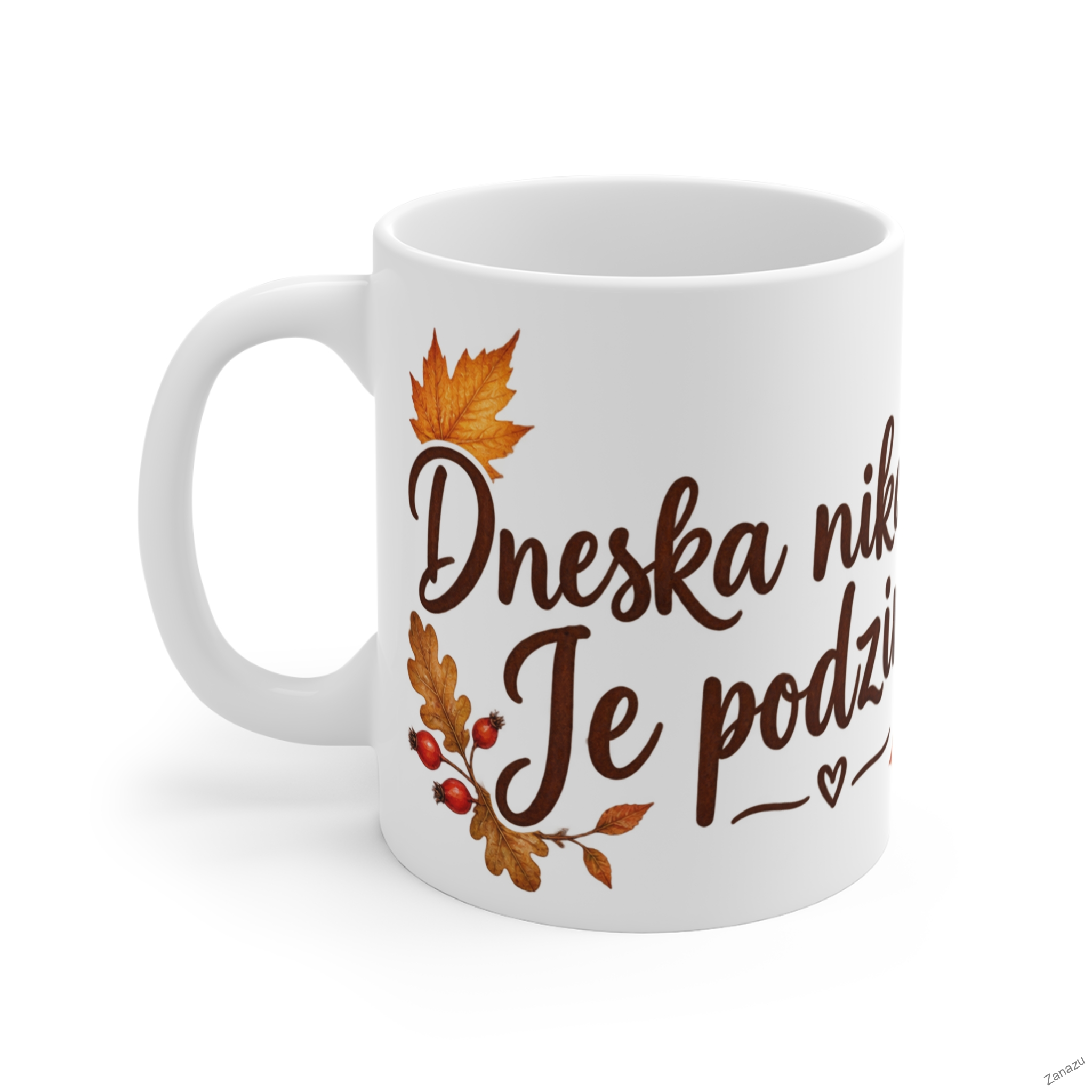 Podzimní hrnek s kočkou – „Dneska nikam. Je podzim.“