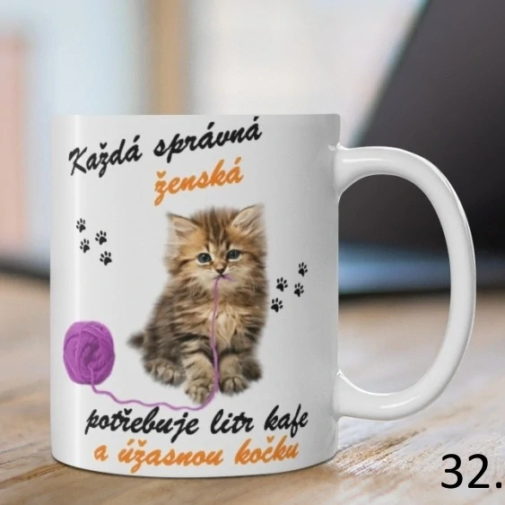 Keramický hrnek s kočkami